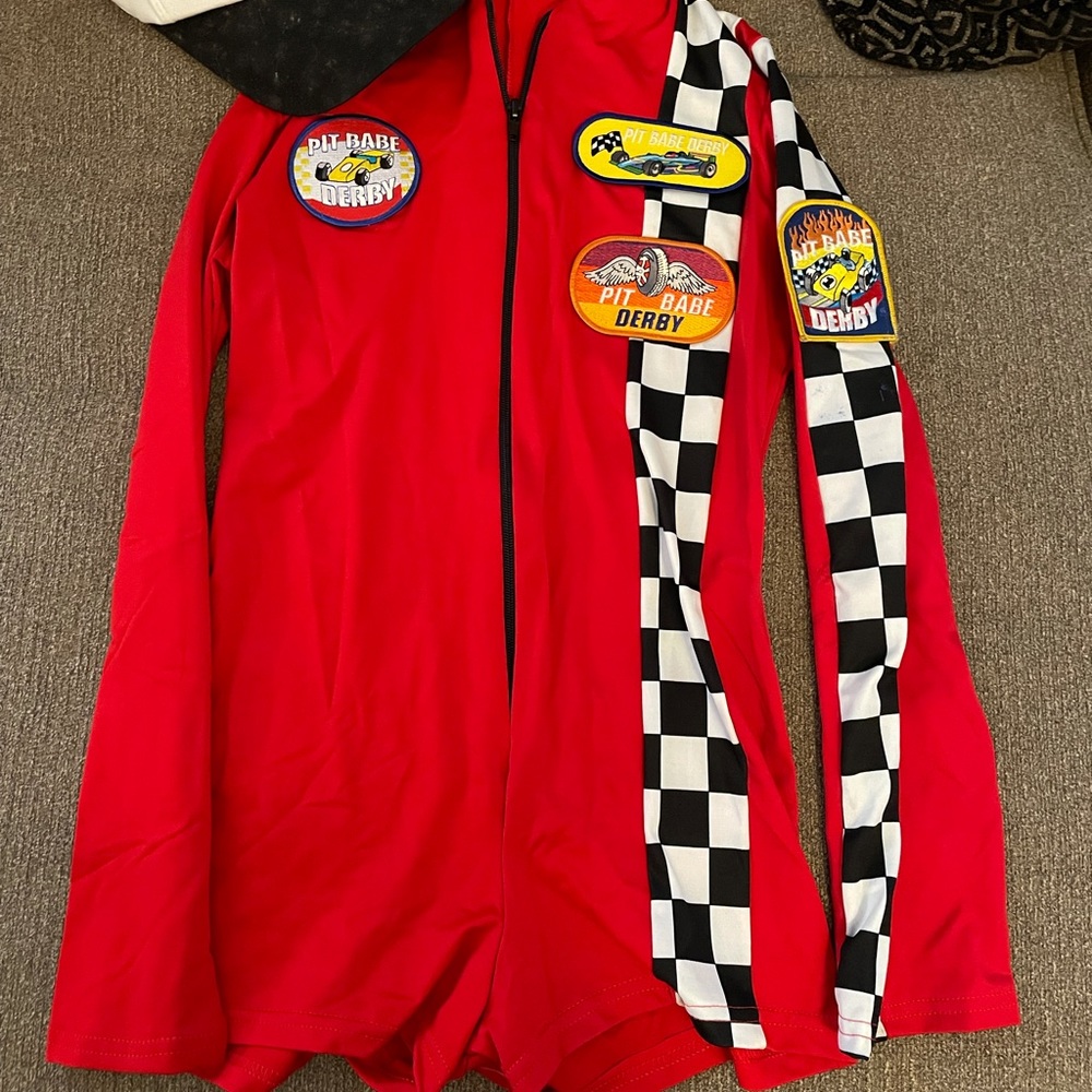 Juniors race car driver Halloween costume